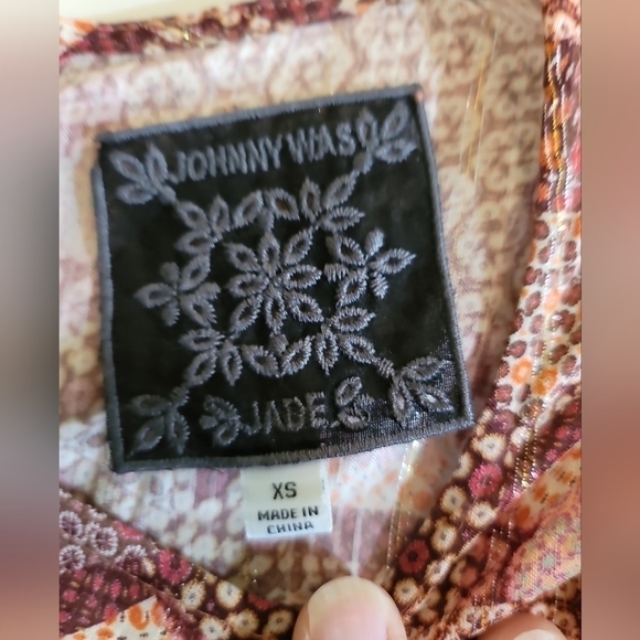 Johnny Was Jade Donovan Midi Dress XS Geometric Patchwork Print - Picture 6 of 10